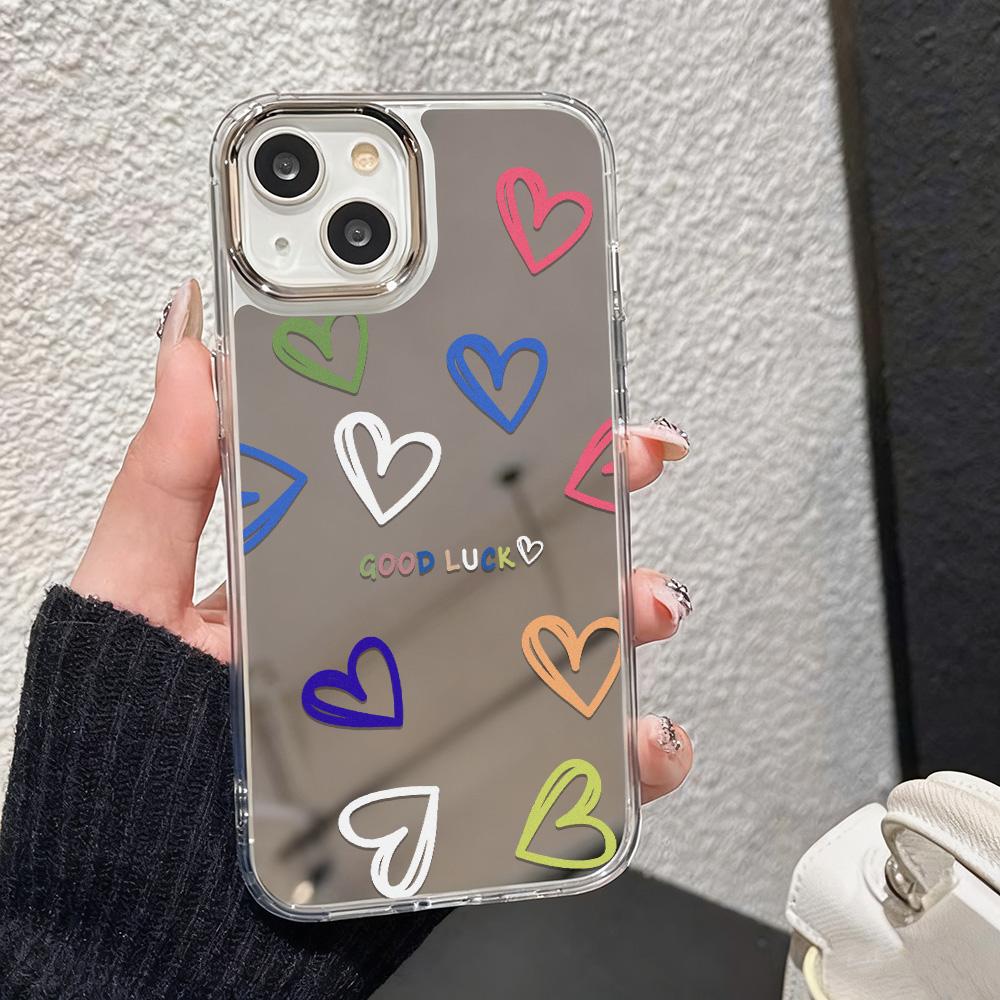 Fashion Makeup Mirror Phone Case For IPhone 17 16 16e 15 14 13 12 11 Pro Max 17E Transparent Silicone Cover Coque