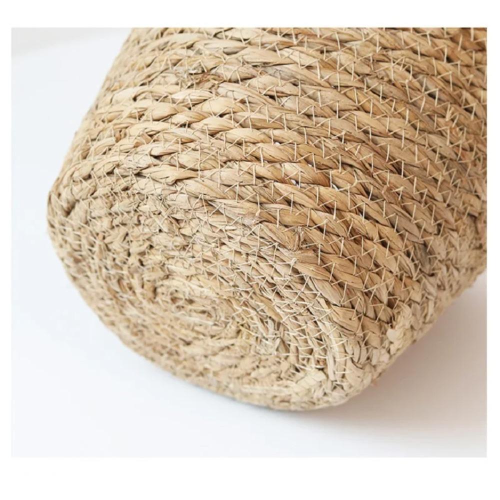 Weaving Straw Flower Basket Storage Function Storage Basket Woven Grass Flower Pot  Garden