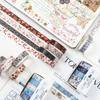 YUBX Masking Winter Blooming Floral Washi Tape Cute Thin DIY Gift and Decoration Tape, 60-Piece Set, Collection, Snowflakes, Strips, Crafts, Journals,