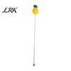 Mixer with Ball Cocktail Stir Stick, Stainless Steel Mixing Durian Pineapple Strawberry Cute Drink Stirrer Watermelon Rubber Top Decor, for