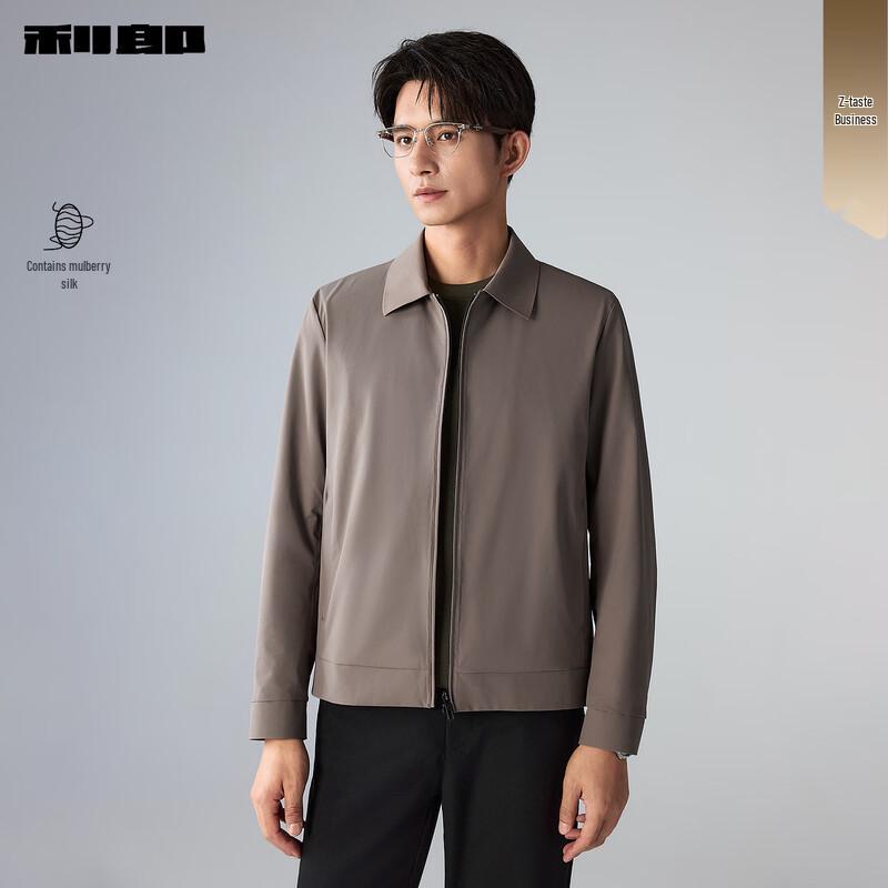 Lilang Men's Business Silk Blend Lapel Jacket