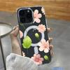 Simple Fresh Pink Flower Apple 15Pro Magnetic Mobile Phone Case iPhone17Pro Alec Transparent Anti-drop Cover