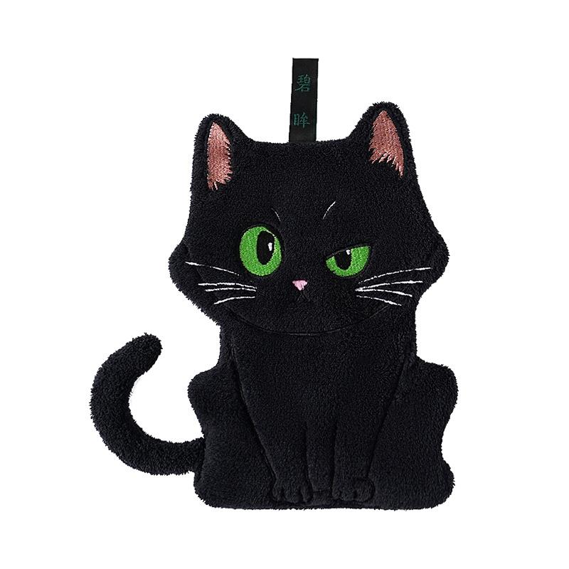 Lucky Cat Hand Towel Absorbent Coral Fleece Kitchen Bathroom Towel Quick Dry Soft Hand Wiping Cloth Multi Color Decorative Towel