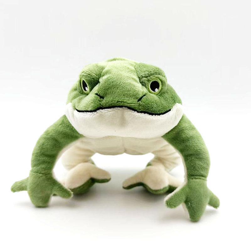 Kawaii Little Frog Voice Plush Toy Cartoon Cute Simulation Green Frog Plush Toy Sofa Pillow Ornament Holiday Gift