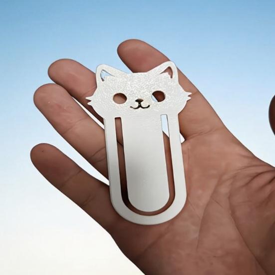 Jijijing 3D Printed Cat Bookmark, Stable Clamping Book Clip, Not Easy To Fall Off Non-Scratch Practical Reading Mark for Accessory