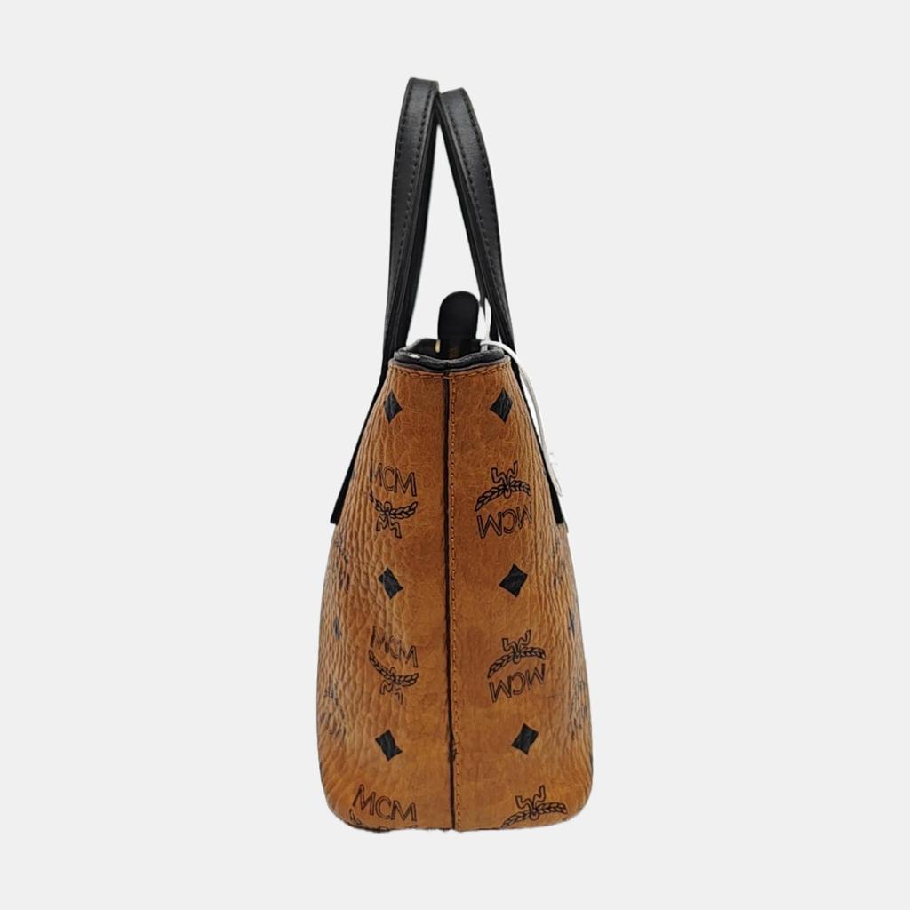 [Pre-Owned] Anya Visetos Coated Monogram Print Commuter Canvas Tote Bag Shopping Bag Shoulder Handbag Mini - Good #AIW5UO