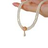 "Princess on the Run Series" Pink Pearl Necklace Women's Light Luxury Niche Design Clavicle Chain Simple and Sweet Necklace