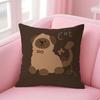 Advanced Cartoon Animals Cushion Cover Natural Linen Organic Fabric DoubleSided Printing Sofa Home Decor Gift Pillow Case