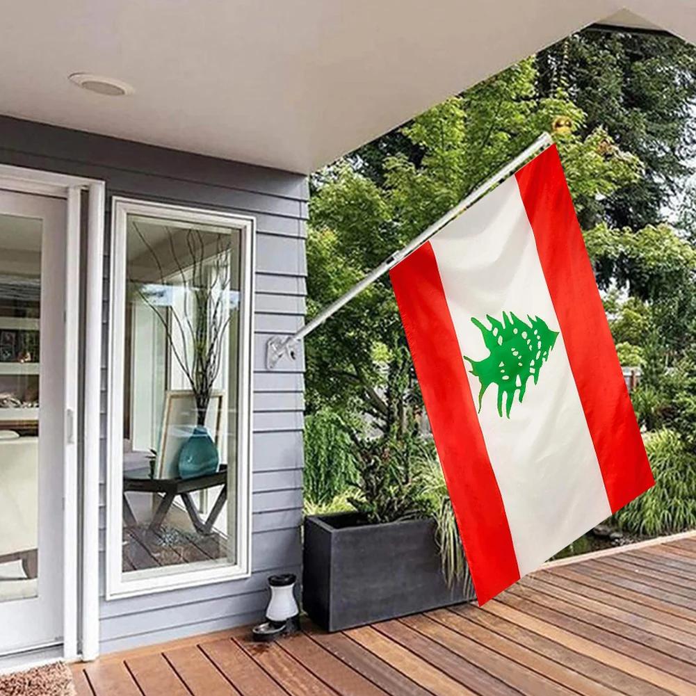 1-10 ks Dekorativní vlajka Libanon Světové vlajky zemí Polyester Vlajka Libanonské republiky Vnitřní Venkovní 90x150cm Vlajka k zavěšení