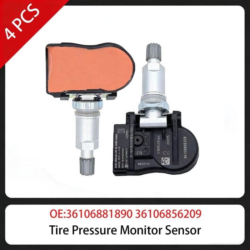 4 PCS Tire Pressure Monitor Sensor 36106881890 36106856209 433MHz For BMW 2/3/4-Series X1 X2 X5 X6 Mini Countryman