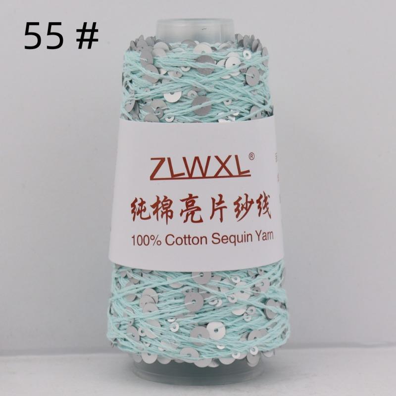 1000g /3200M 100% Cotton Yarn 6mm+3mm Special Sequin Yarn DIY Knitted Garment Accessories Rag Doll Knitting Yarn