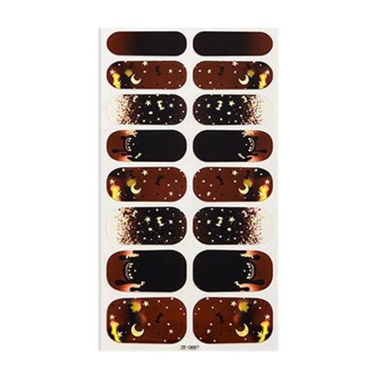 Festival Nail Wraps Halloween Glow-in-the-Dark Stickers, Gothic Spider Web Ghost Manicure Party Accessories Decoration Decals, Art for Women