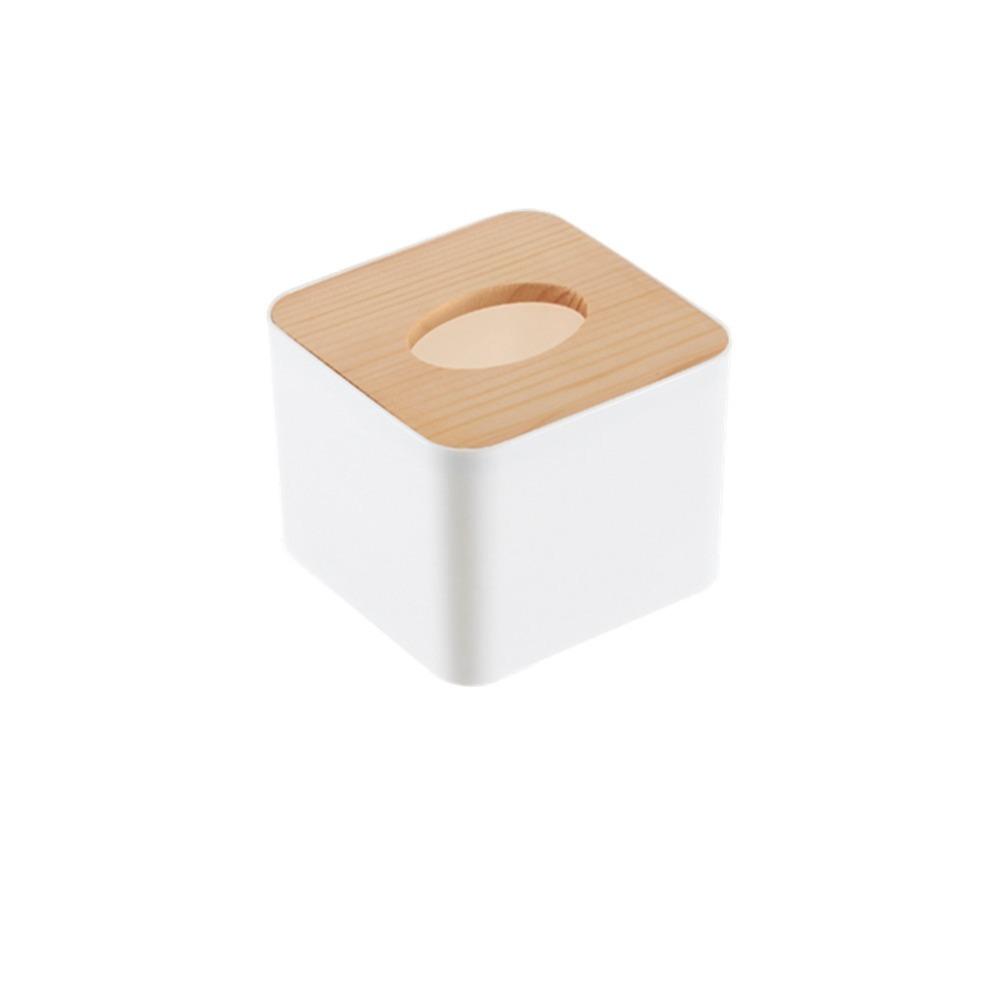 

Wood, PP Tissue Box Holder Square Storage Organizer Kitchen Tissue Organizer Home Use Square
