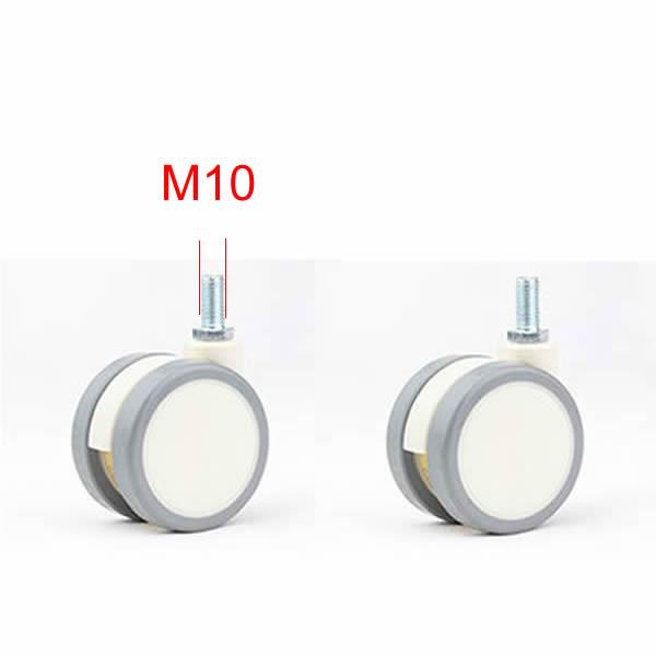 2.5inch white Medical casters PU