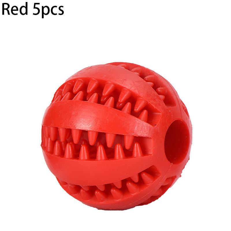 Natural Rubber Pet Dog Toys Dog Chew Toys Tooth Cleaning Treat Ball Extra-tough Interactive Elasticity Ball for Pet Products