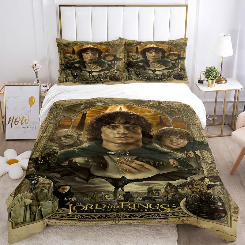 3pcs Lord of the Rings Duvet Cover Set, 1 Duvet Cover + 2 Pillowcases (No Insert), High-Definition Print for All Seasons,Durable Yy251103033