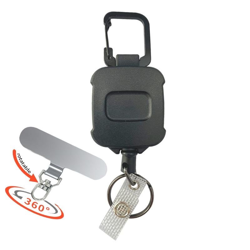 1 Set Smartphone Safety Lanyard Strap Retractable Phone Holder With Carabiner Anti-Drop Harness For Hiking Cycling Climbing