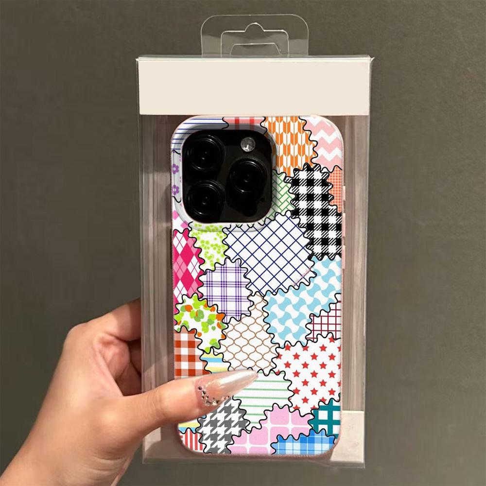 

Lychee Grain Phone Case For iPhone 17 17Air 16 15 14 13 12 11 Pro Max 14 15 16 Plus Y2K Messy Patterns Silicone Soft Cover Funda iPhone 11