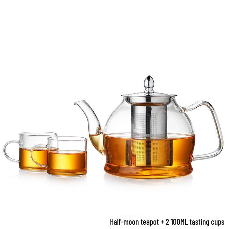 

Стеклянный чайник большой емкости с фильтром для разделения чая и воды 6 x 100ml Cups прозрачный