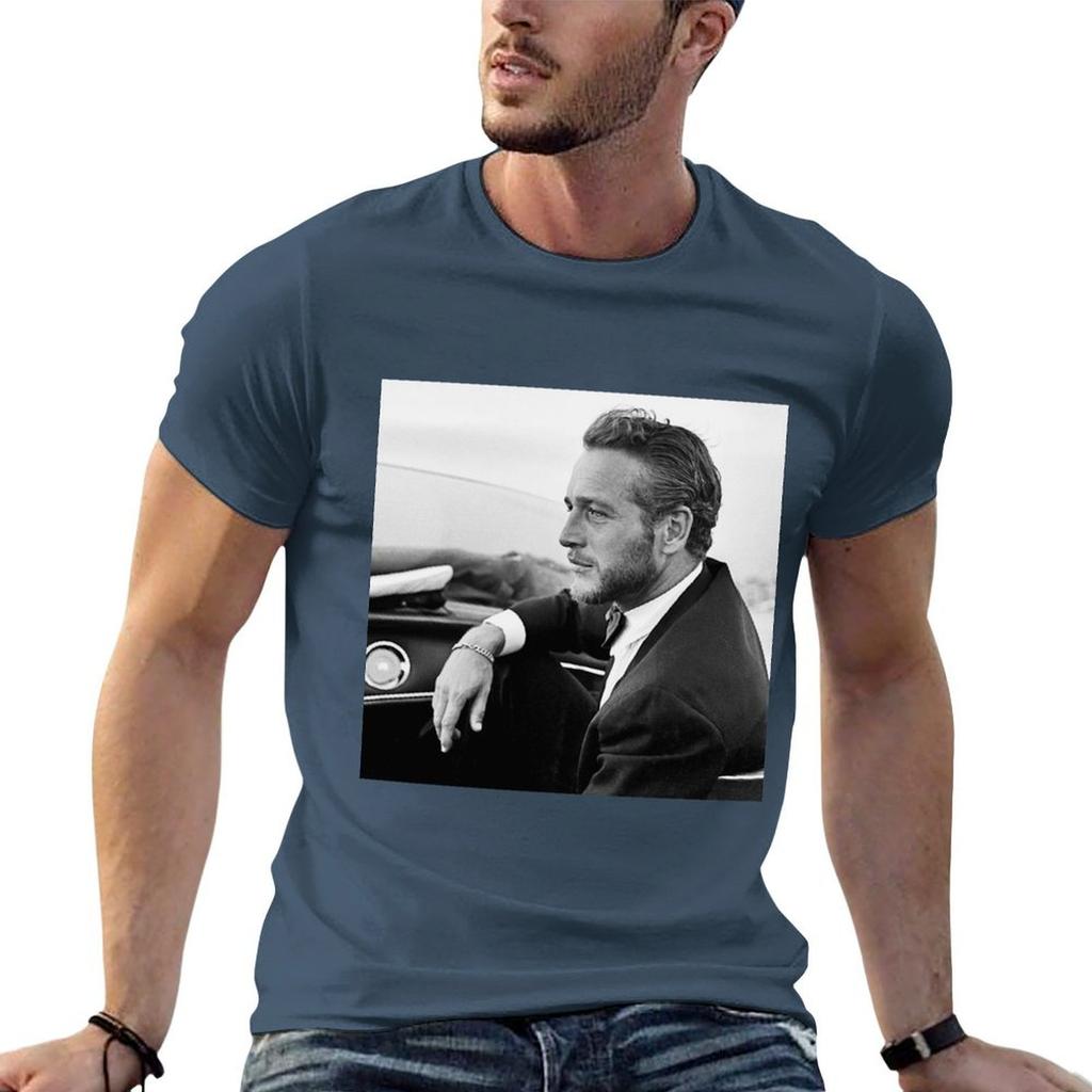 Paul Newman Poster T-Shirt customizeds boys whites vintage clothes mens cotton t shirts