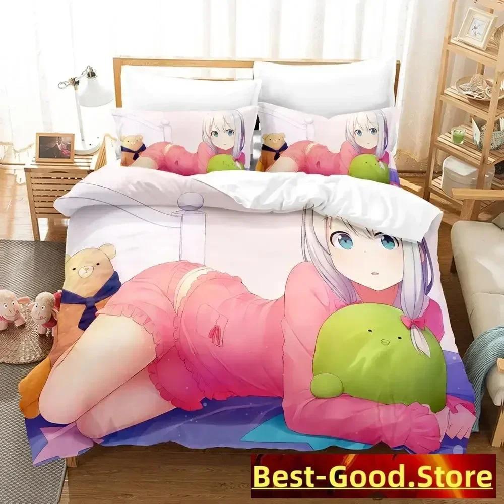 Sagiri Izumi Bedding Set Single Twin Full Queen King Size Bed Set Adult Kid Bedroom Duvetcover Sets Anime Parure De Lit Bed