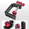 Aluminum Alloy Clamp with 1/4 3/8 Screw Holes for Stable Support of Cameras Lights in Photography Video
