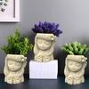 Geometric Little Girl Gypsum Silicone Molds Storage Box Mold for Making Succulent Plant Pot Flower Pot Pen Holder