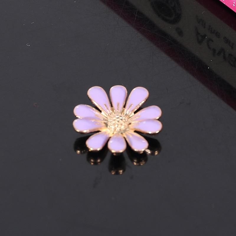 Engood 100Pcs Daisy Rhinestone Vintage Sewing Trim & Embellishments Craft Buttons Hair Buckles Wedding Button DIY Accessories