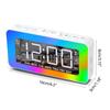 Digital Alarm Clock LED Desktop Clock Large Display USB Powered 8 LED RGB Night Light Electronic Clock for Bedroom
