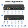 150M DP KVM HDBaseT Extender 4K@60Hz 4:4:4 DisplayPort Over Cat6 Cat6a Cable USB KVM Keyboard Mouse PoC HDR HDCP2.2 Video Audio Extender