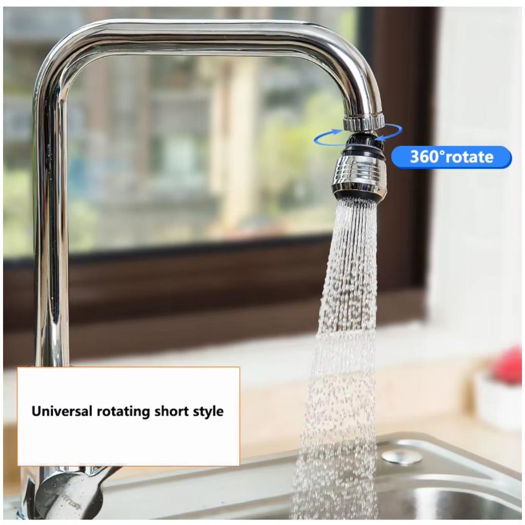 HOMZY 360° Rotating Kitchen Faucet Pressurized Anti-Splash Extended Filter Foam Universal Faucet Head Sprayer for Kitchen
