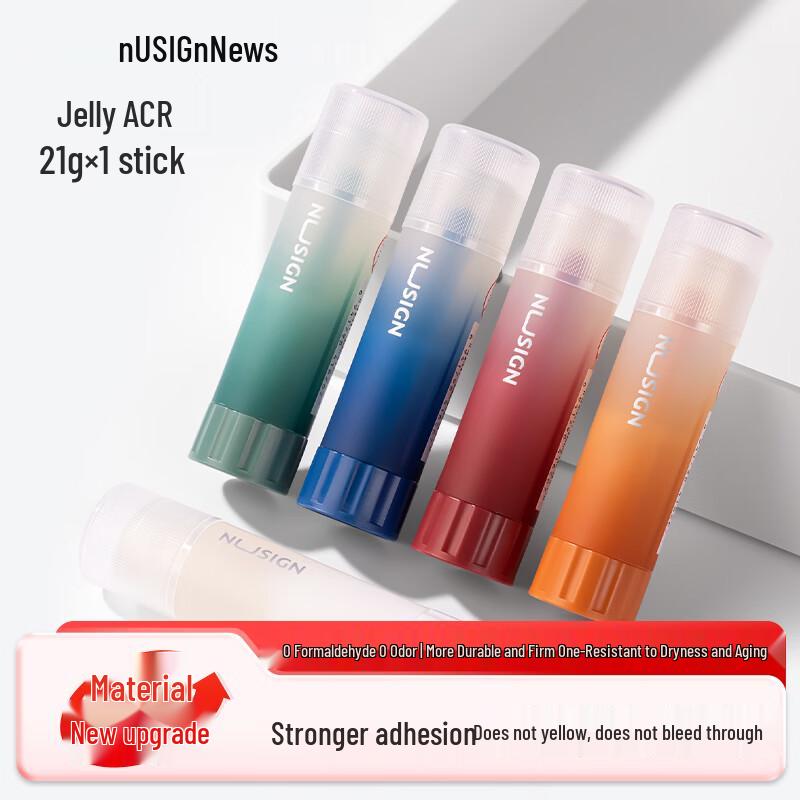 NUSIGN Formaldehyde-Free Solid & Jelly Glue Sticks Single