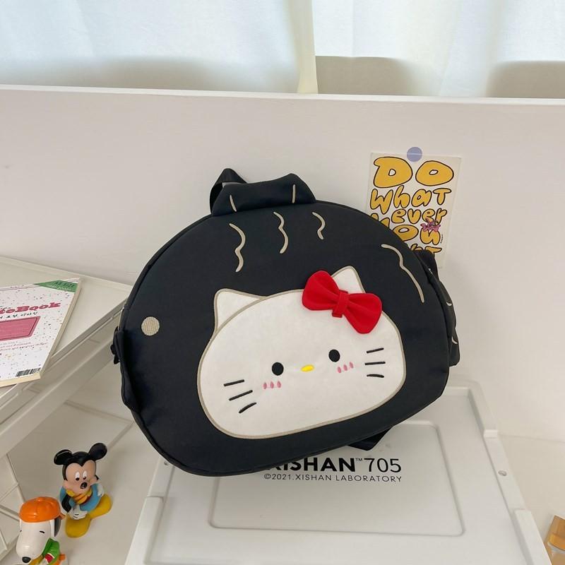 

Pattern Cat Backpack Student Large Capacity Outdoor Cartoon Leisure Schoolbag чёрный