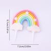 1pc Rainbow  Birthday Cake Topper Decoration Lovely Star Rainbow Cloud Happy Birthday Party  Cake Topper Decor