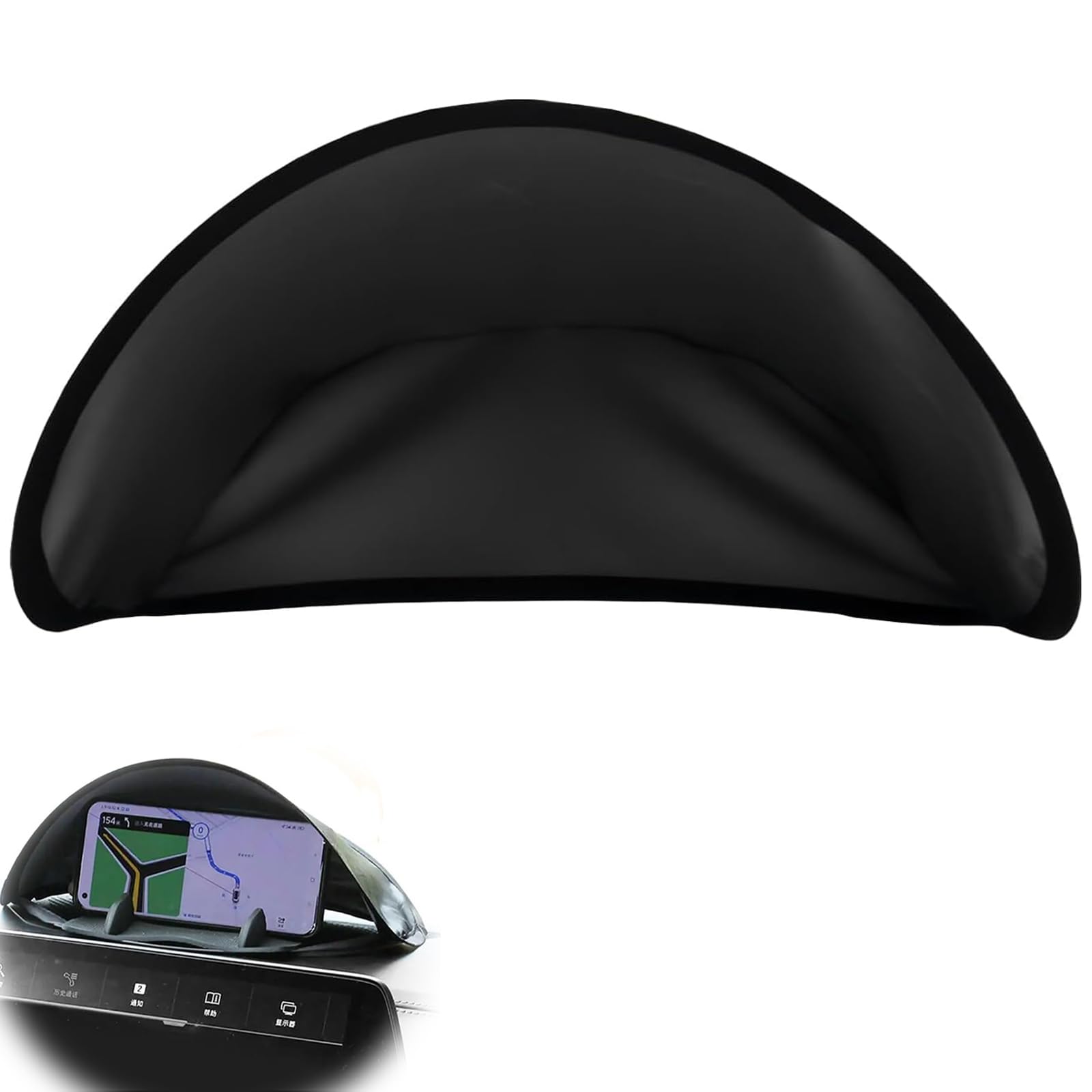 

Car Phone Sunshade Foldable Anti-Glare Navigation Sunshade Cell Phone Navigator Screen Sunshade Block Convenient for Driving and Navigation L чёрный