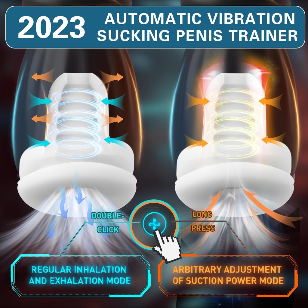 New Sucking Masturbator 10 Vibration Penis Massage Glans Stimulator Vibration Lasting Delay Endurance Training Glans Trainer Male Oral Sex Toy