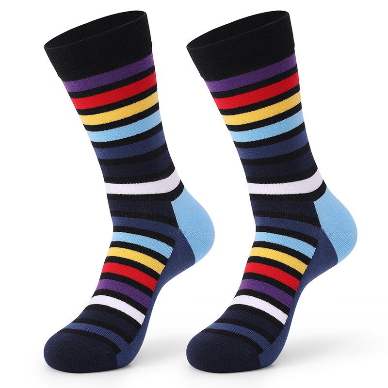 Men's High Waist Trendy Long Socks - European American Autumn Winter Style Plus Size 4348