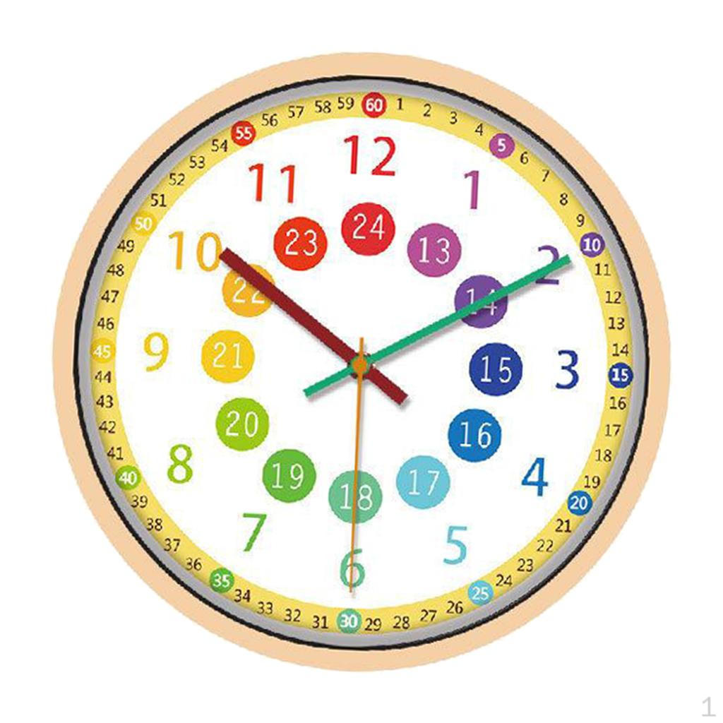 Wall Clock, Children's Classroom, 12 Inches,