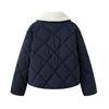 Women's Cotton Jacket Winter Chinese Style Cotton Coat with Spliced Wool Collar Thick Coat for Warmth Coats