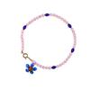 Elegant Flower Necklace Handcraft From Sturdy Stone Glass With Adjustable Length for Fashionable Women Outfits