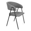Larisa GRAY UPHOLSTERED CHAIR, minimalist