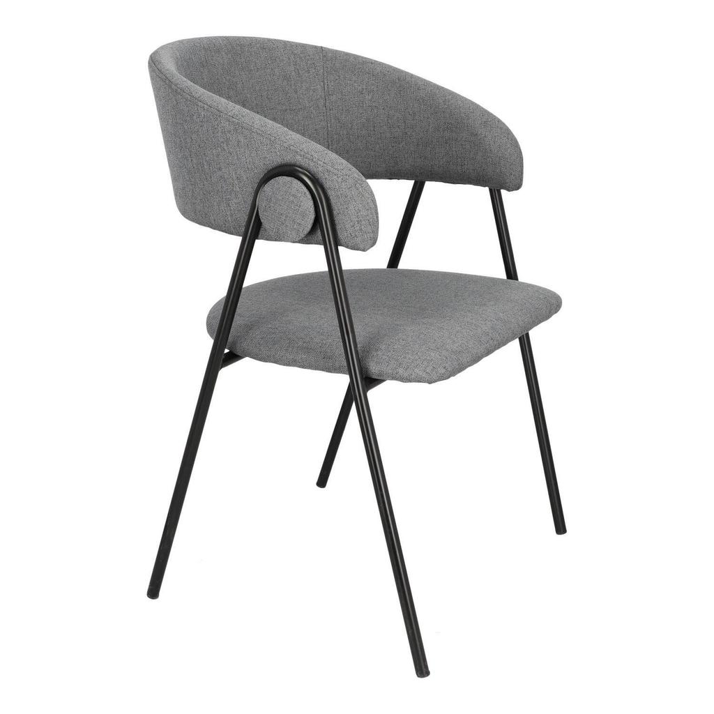 Larisa GRAY UPHOLSTERED CHAIR, minimalist