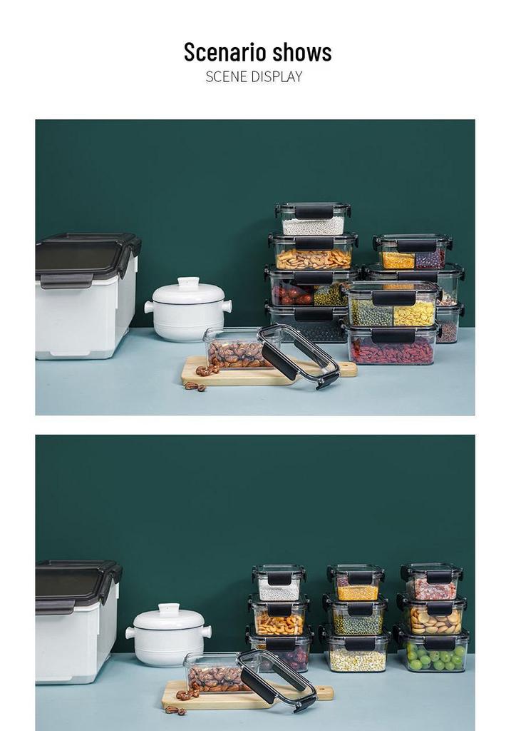 Transparent Food-Grade Refrigerator Storage Box for Fresh Produce and Lunches