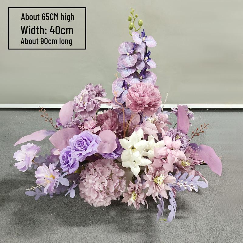 2025 Wedding Floral Decoration: Engagement Banquet Scene, Road/Stage Floral Rows, Arch Flowers, Artificial Background Simulation, Floral Art.