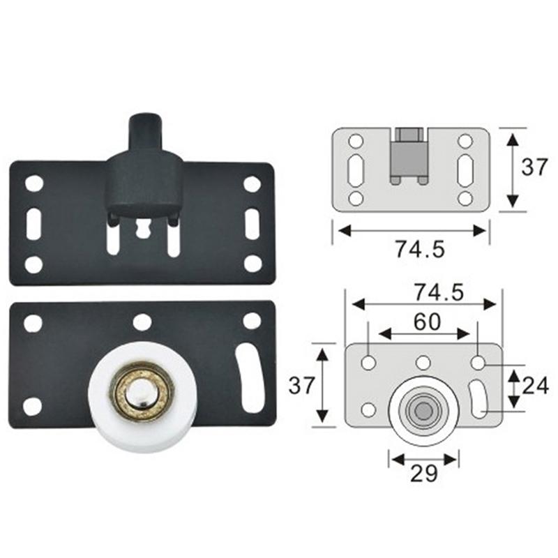 Door Rollers Stainless Steel Sliding Door Wheel Cabinet Nylon Pulley Hanging Wheel For Wardrobe Furniture Hardware