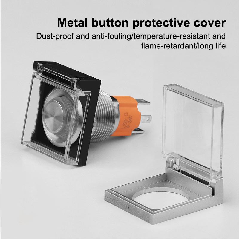 12Mm 16Mm 19Mm 22Mm 25Mm High Head Button Switch With Cover Transparent Protective Cover Waterproof