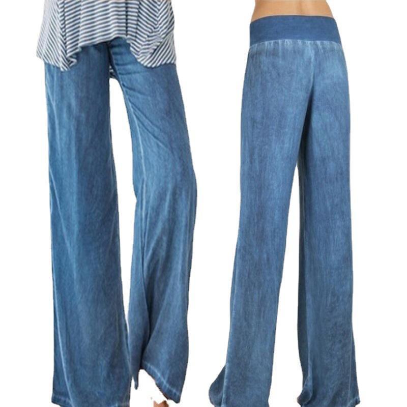 2022 Europeo y Americano Talla Grande Mujer Casual Pantalones Delgados  Pantalones de Pierna Ancha Pantalones comprar a buen precio — entrega  gratuita, reseñas reales con fotos — Joom