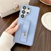 Fashion Pure Color Wrist Strap Kickstand Phone Case For Samsung Galaxy S26 Ultra S25 S24 S23 S22 Plus Shockproof Protector Cover
