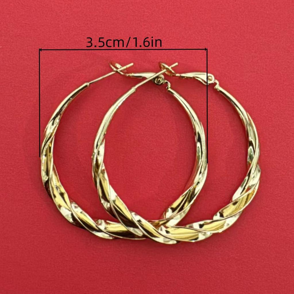 High-End Sterling Silver Round Ear Cuff Hoop Earrings for Women - 2024 Best-Selling Plain Design with Secure Earring Backs