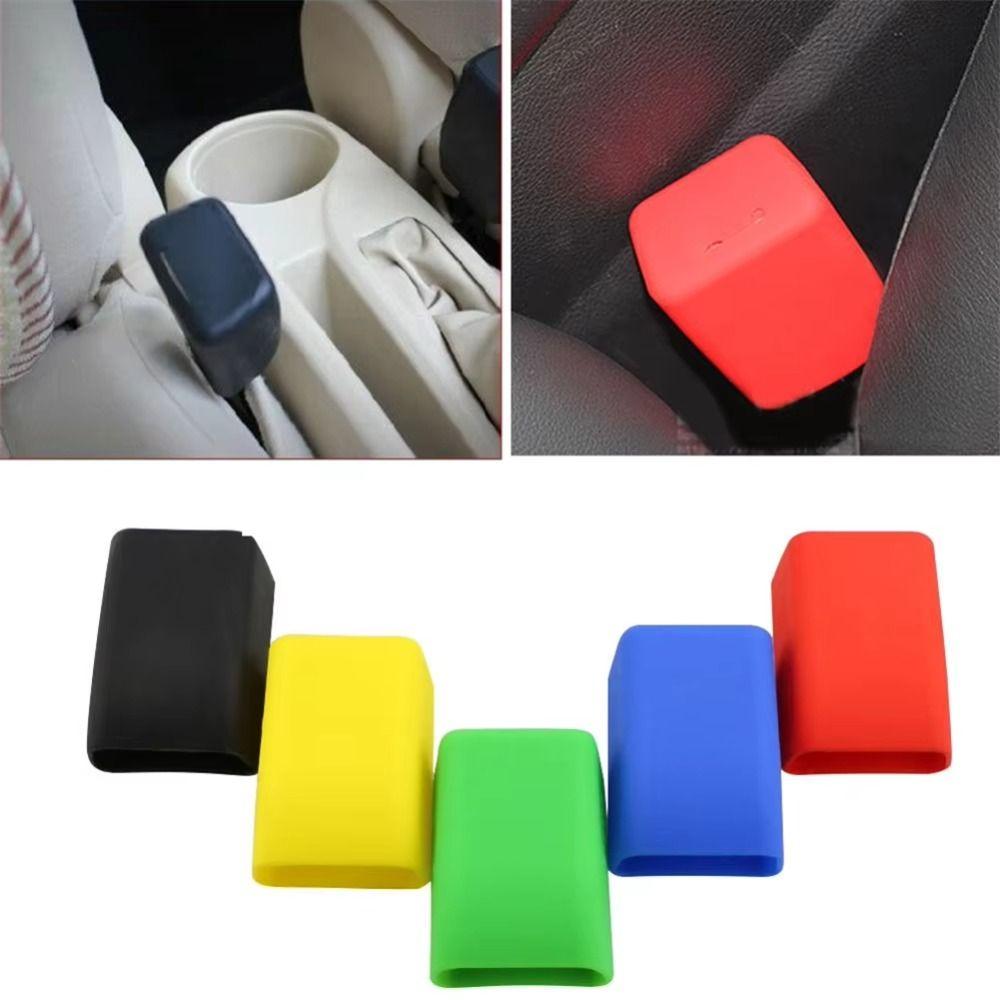 Silicone Seat Belt Buckle Covers Anti Scratch Seat Belt Base Cover Safety Buckle Clip Car Use